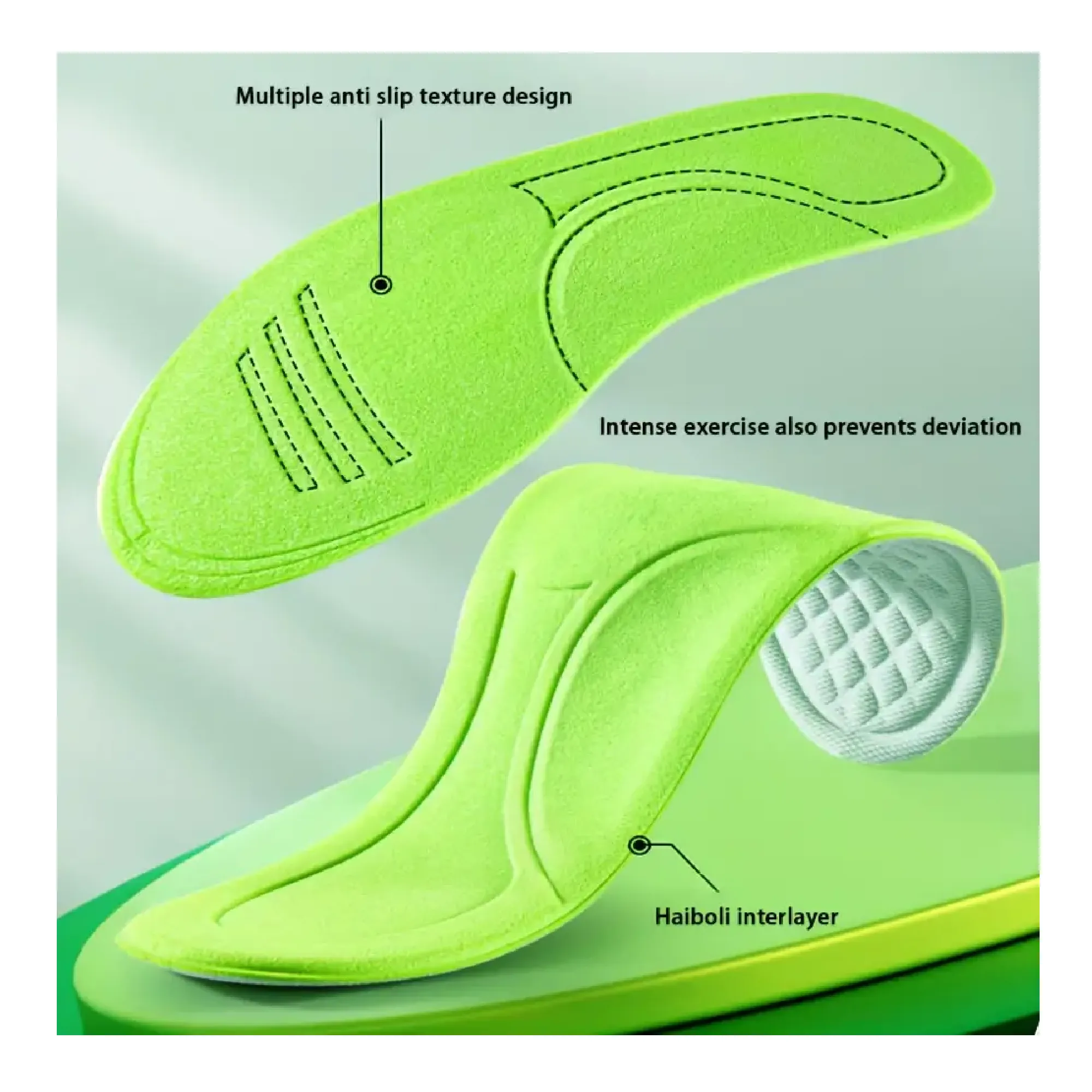 3pairs Free To Cut Sports & Fitness Insole, Anti-skid Comfortable Insole For Foot Fatigue Relief, Sweat Absorbing Insole, Breathable Odor Prevention Soft Sports Insole