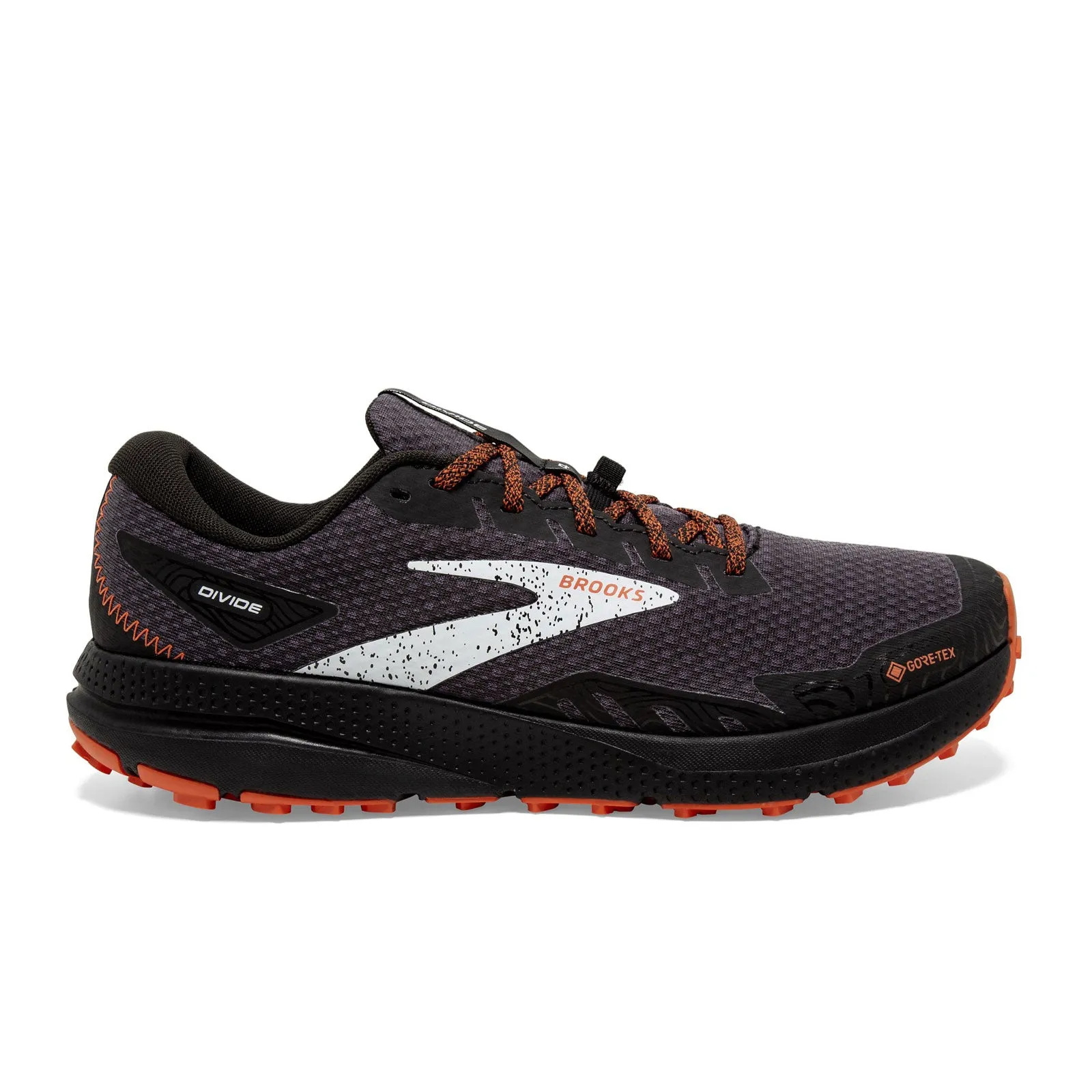 Brooks Divide 4 GTX Running Shoe (Men) - Black/Firecracker/Blue