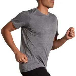 Brooks | Luxe Short Sleeve | Men's | Heather Charcoal