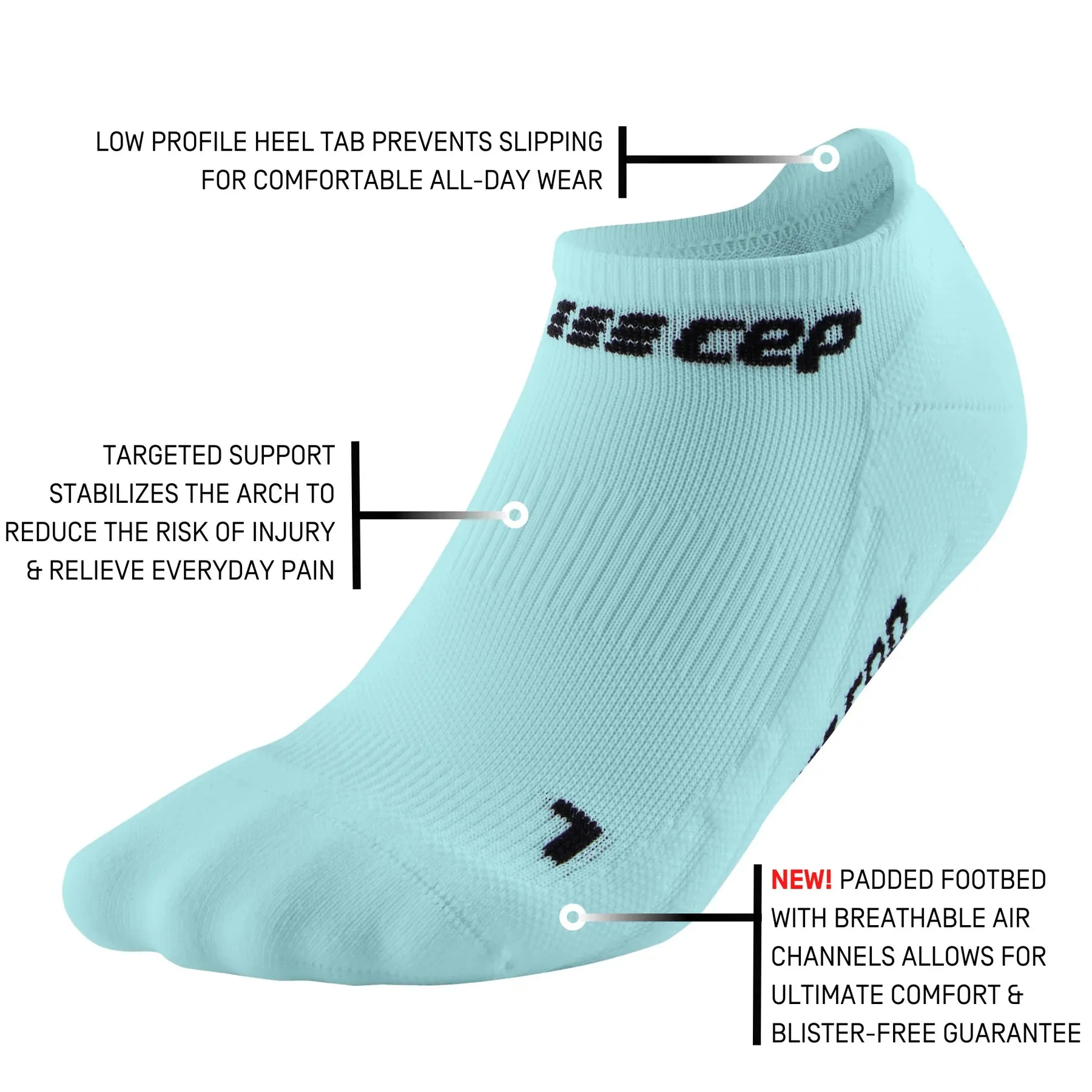 CEP | The Run No Show Socks 4.0 | Men's | Light Blue