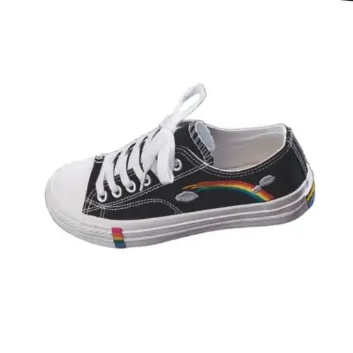 Cute Rainbow And Clouds Sneakers