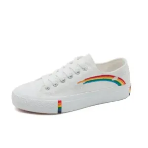 Cute Rainbow And Clouds Sneakers