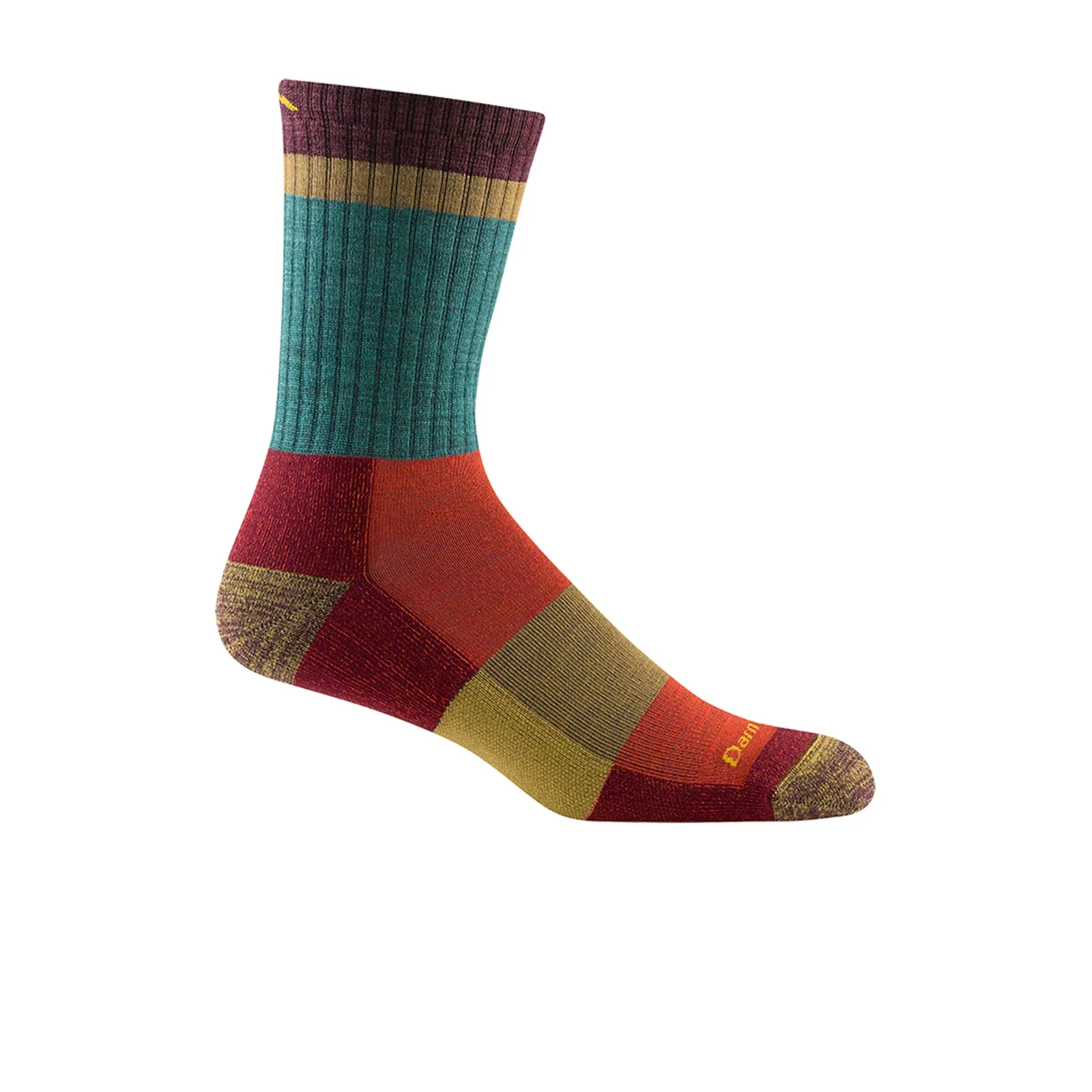 Darn Tough Heady Stripe Lightweight Micro Crew Sock with Cushion (Men) - Teal