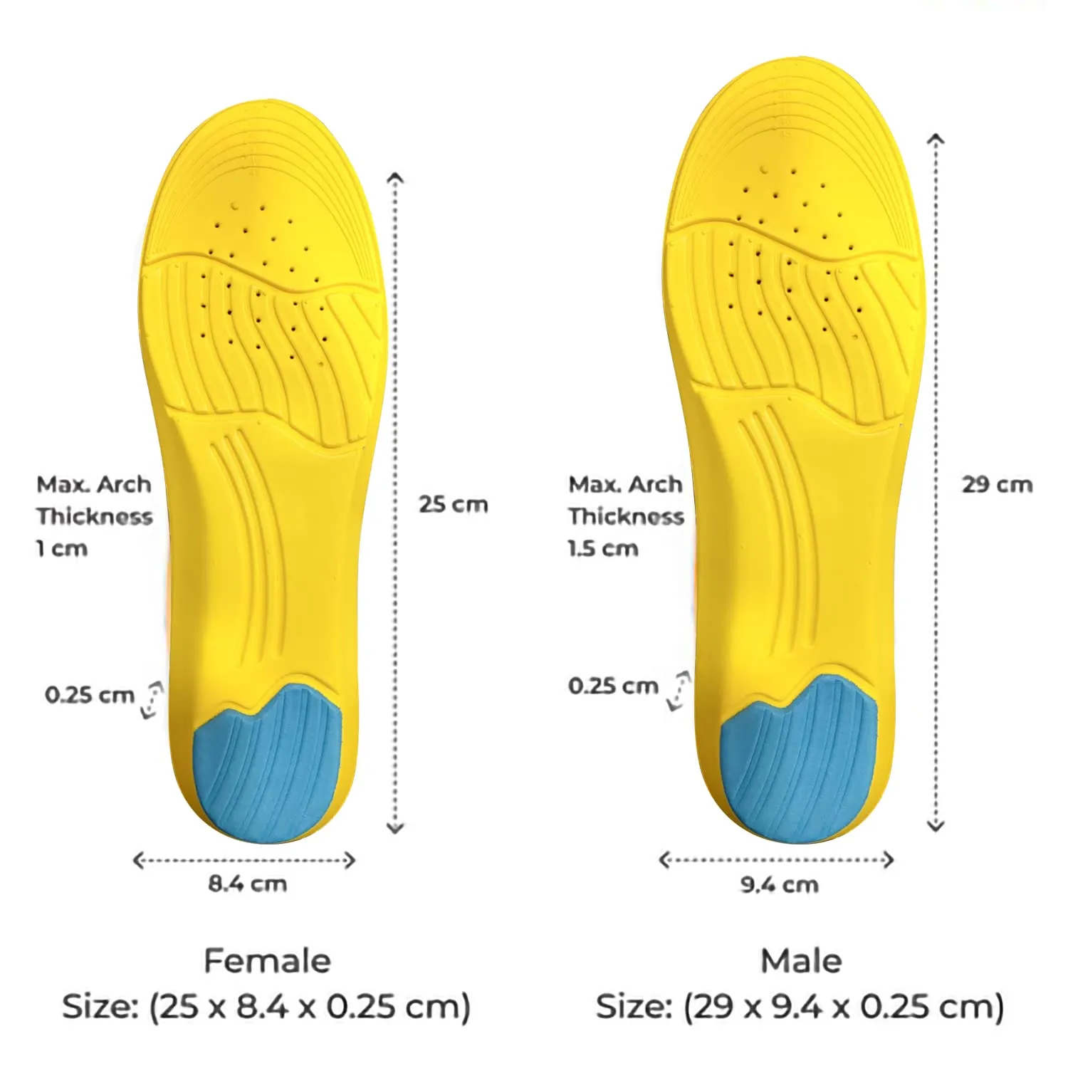 Dr Foot Gel Insoles Pair | For Walking, Running Shoes | All Day Comfort Shoe Inserts With Dual Gel Technology | Ideal Full-Length Sole For Every Shoe | For Both Men & Women - 1 Pair (Free) (Pack of 2)