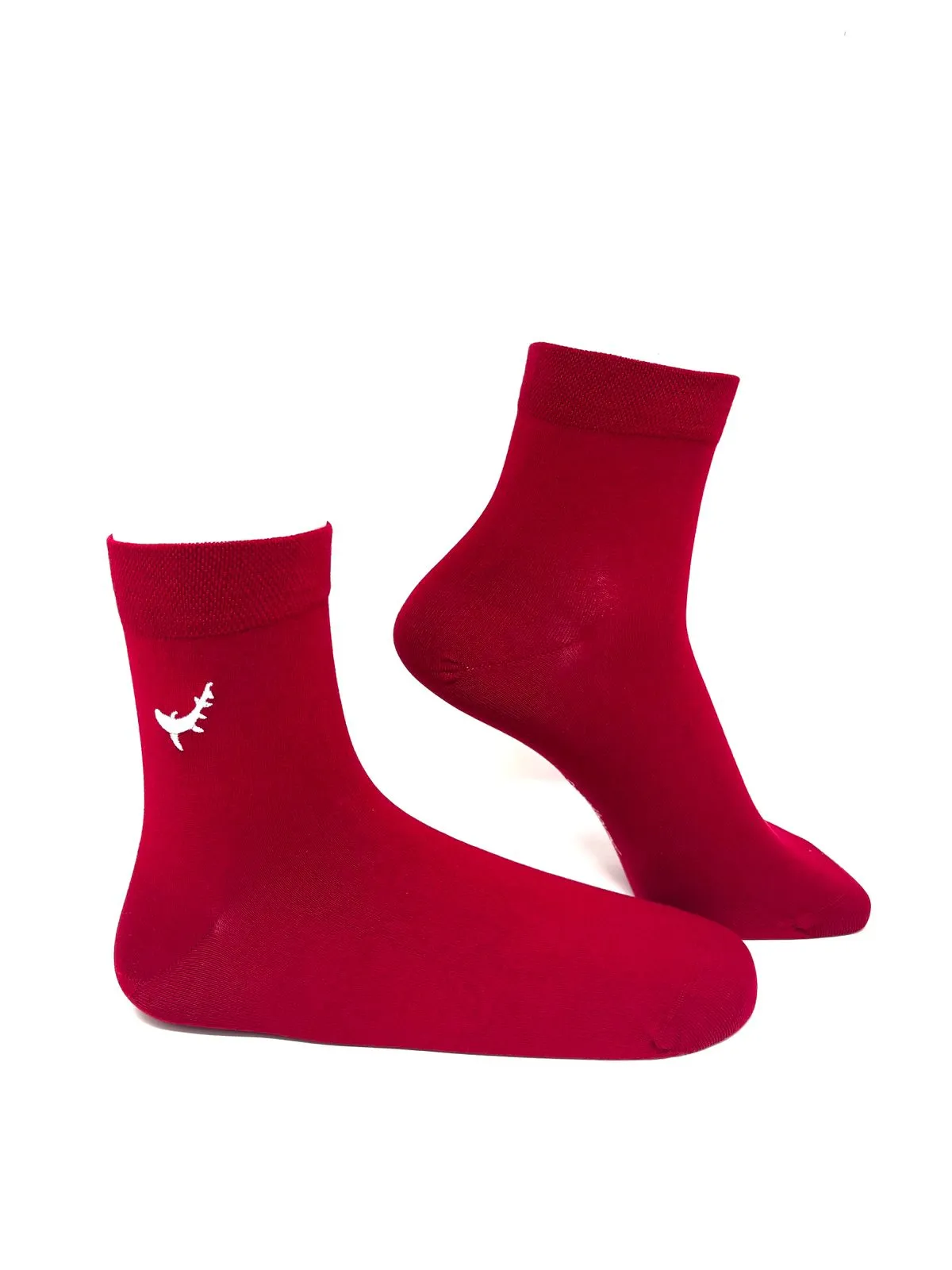 Men's Ankle Solids- Red