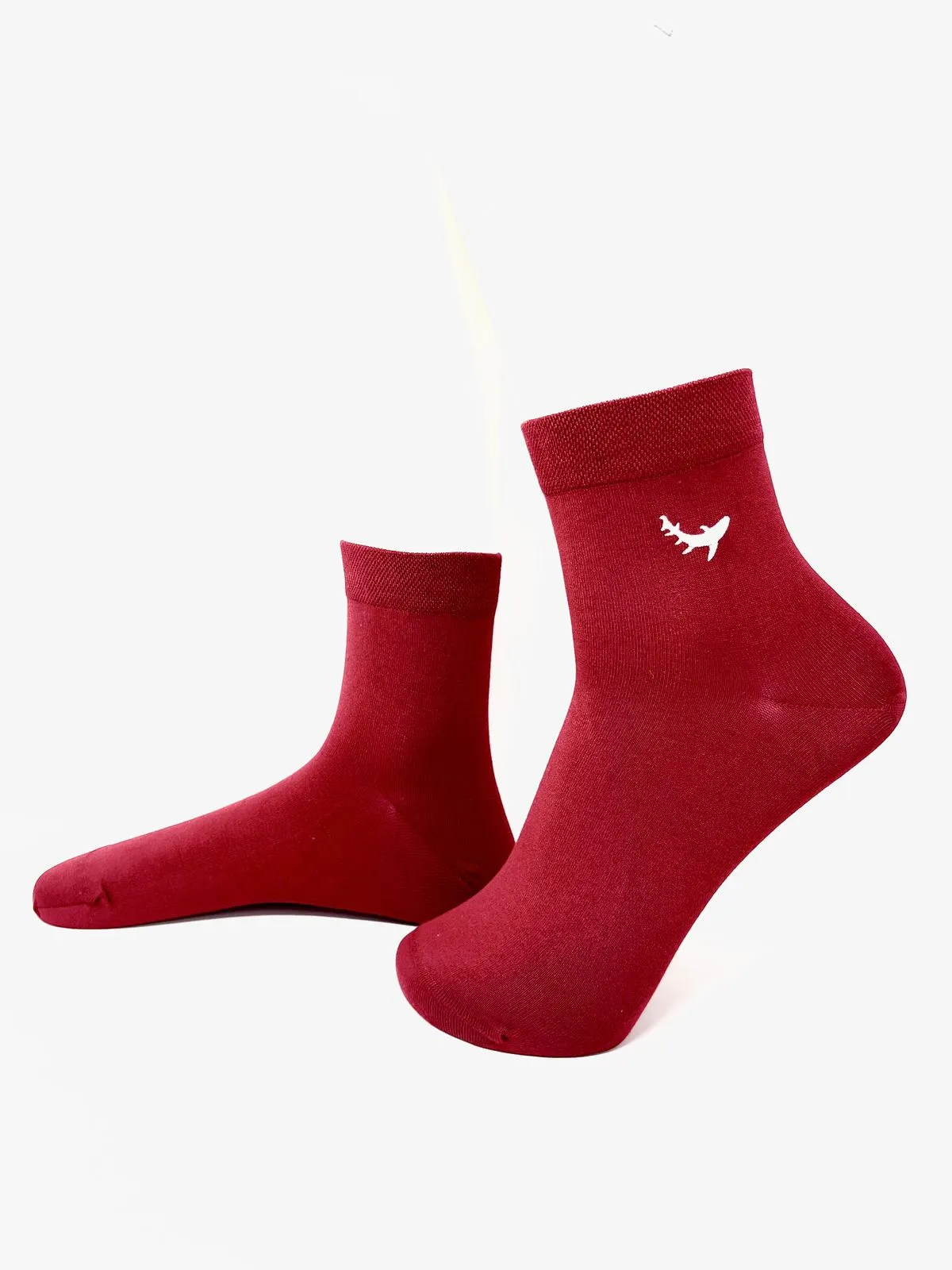 Men's Ankle Solids- Red