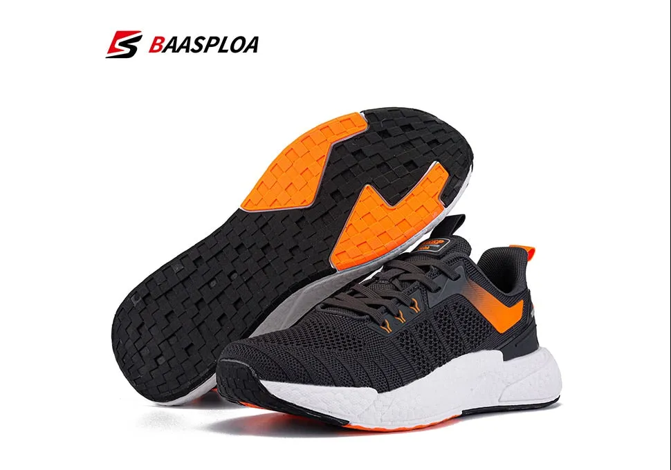 Men's Comfortable Knit Walking Shoes Breathable Fashion Sneaker Anti-Slip Shock-Absorbing Casual Sneakers Shoes