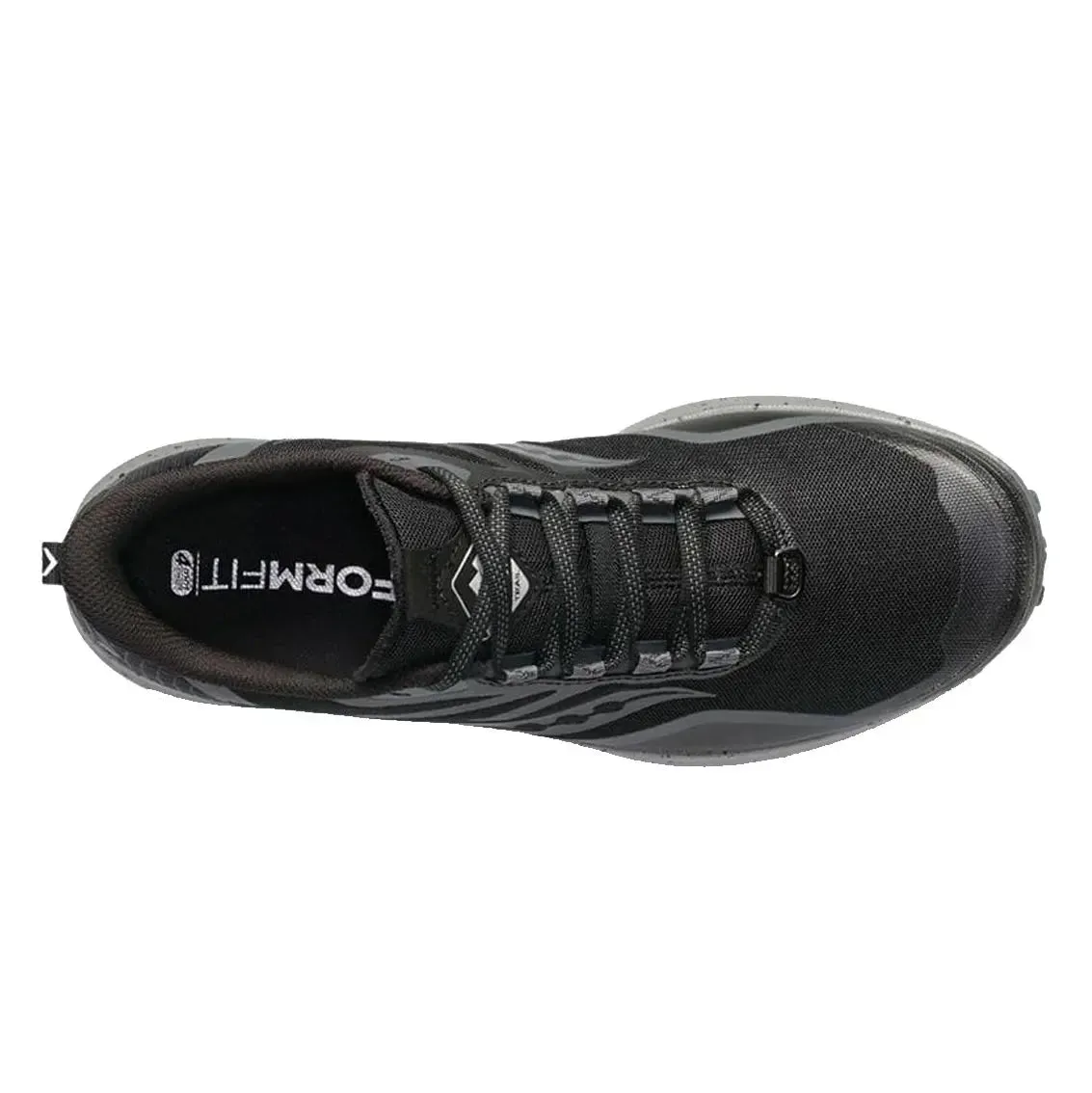 Mens Saucony Peregrine 12 (Wide) - Black / Charcoal