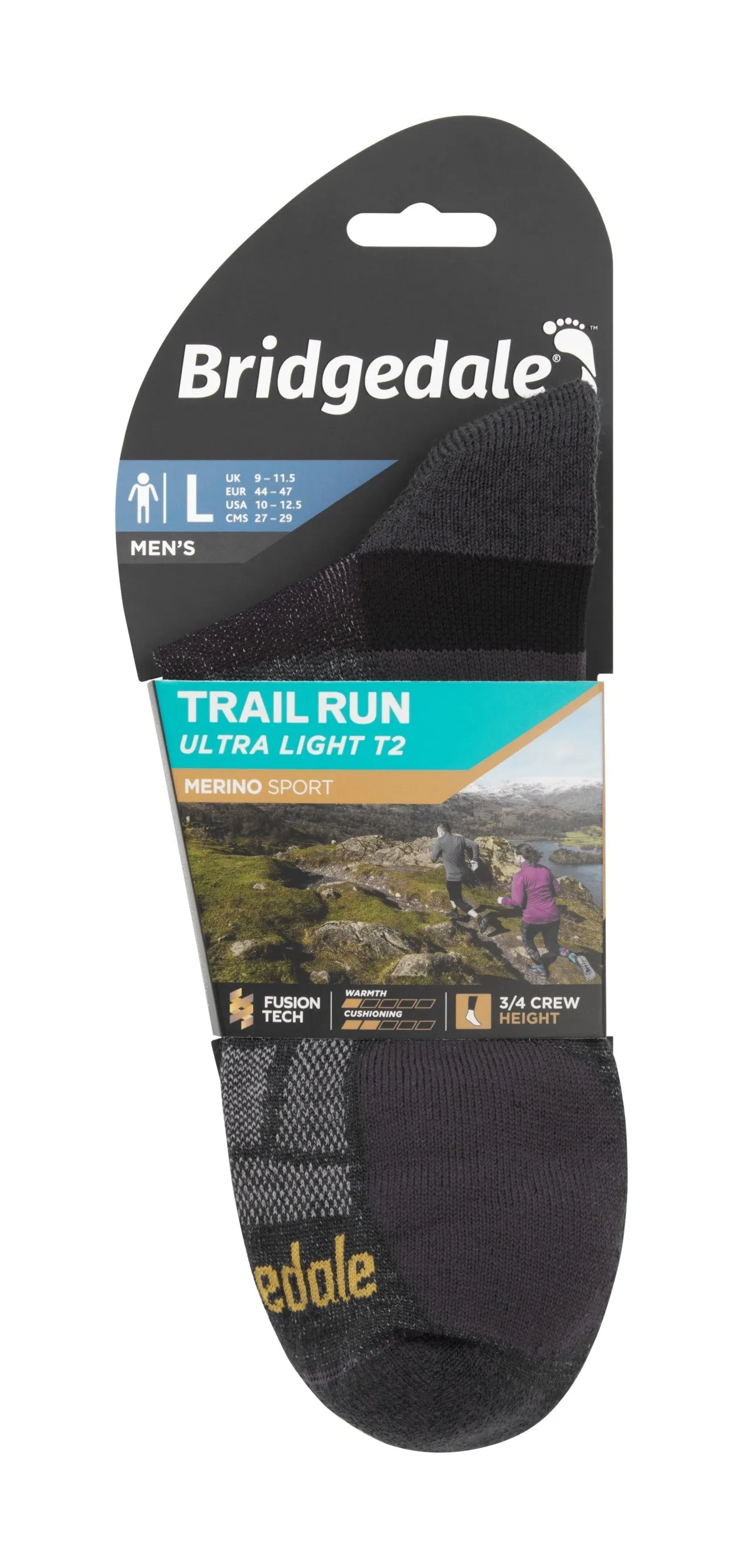 Men's Ultra Light T2 Merino Sport 3/4 Crew