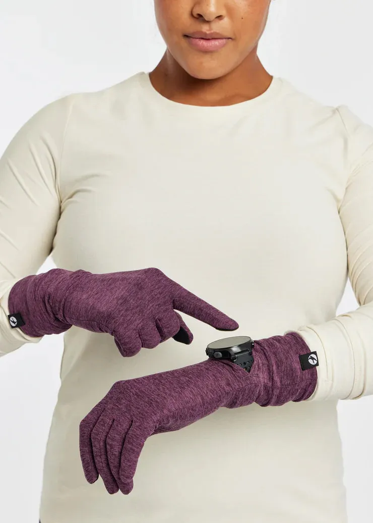 Oiselle | Lux Watch Window Gloves | Women's | Dusk