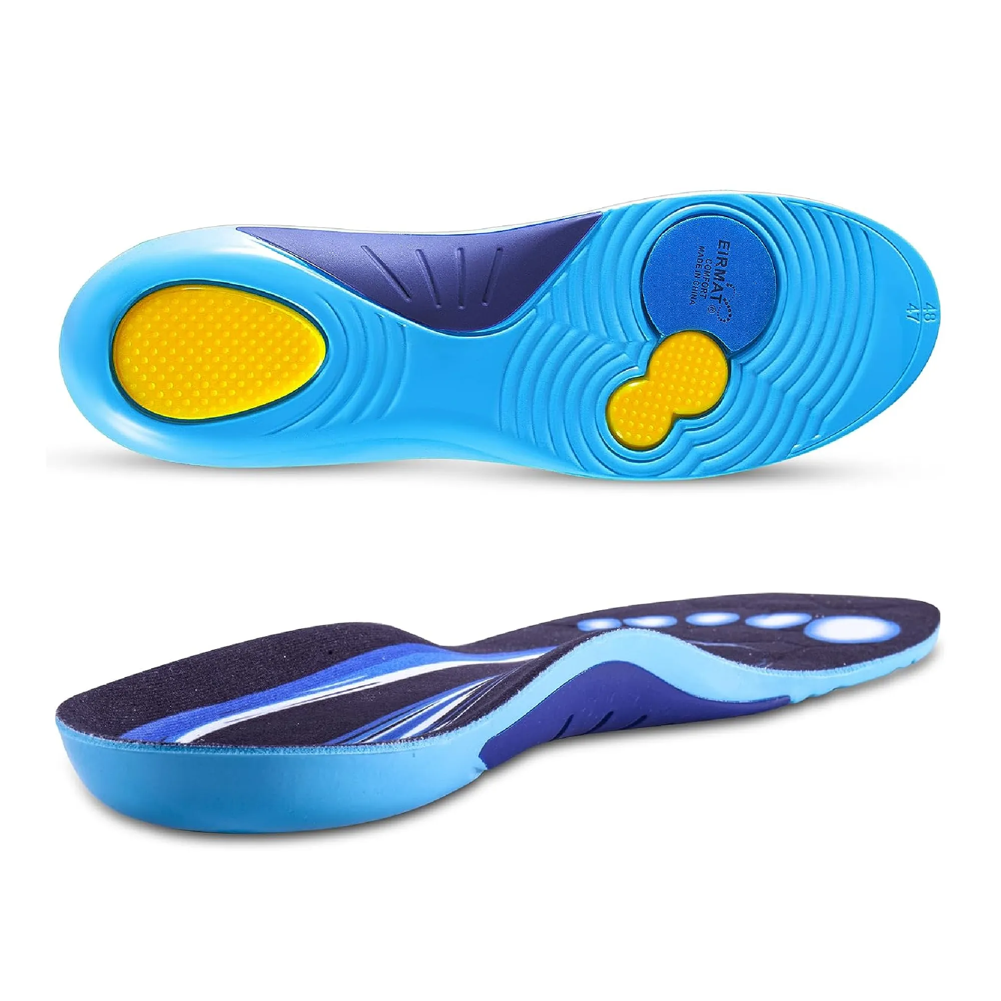 Plantar Fasciitis Relief Insoles High Arch Support Shoe Insoles Men Women Gel Shock Absorbing Insoles Orthotic Inserts for Flat Feet