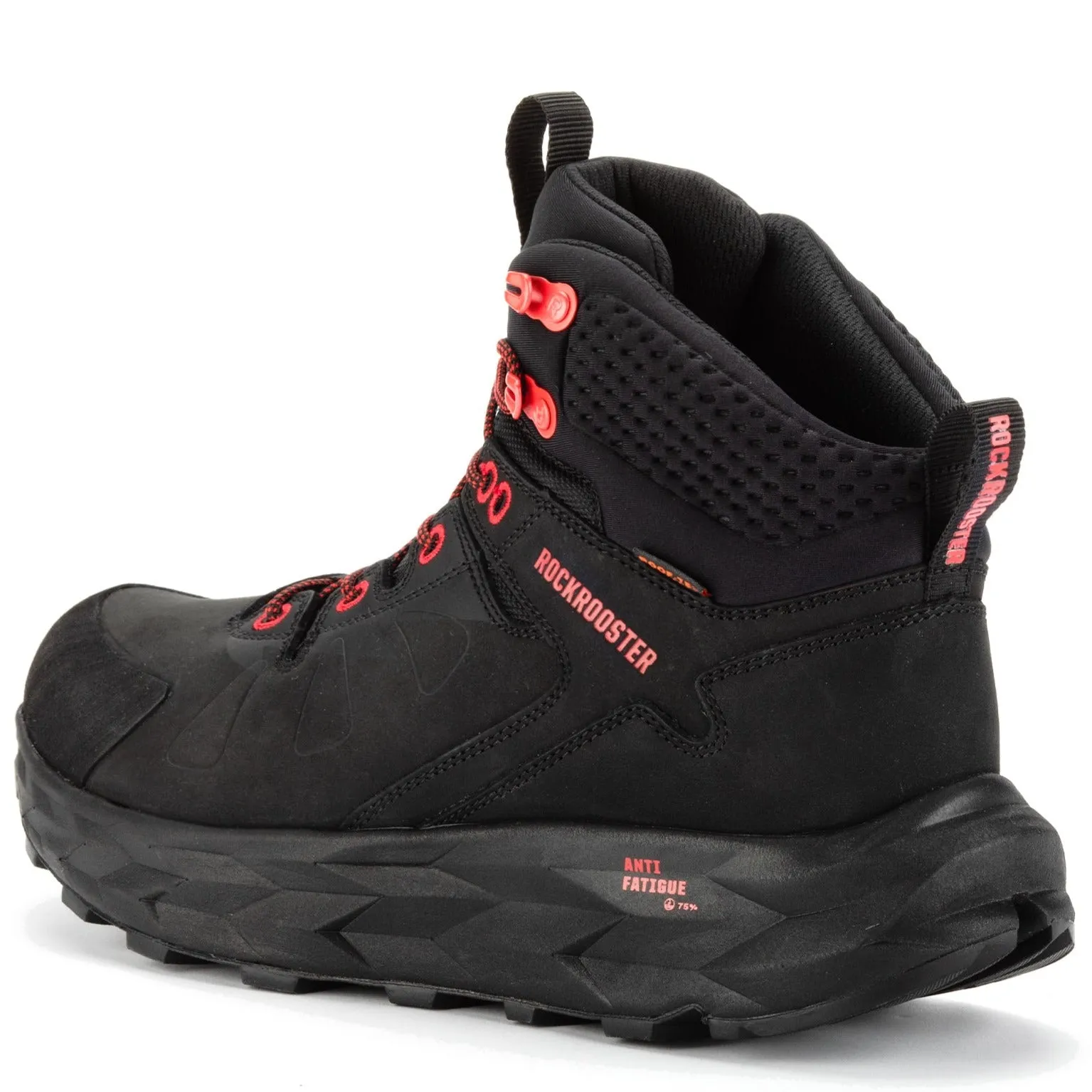 ROCKROOSTER Farmington Black 6 Inch Waterproof Hiking Boots with VIBRAM® Outsole  OC21034