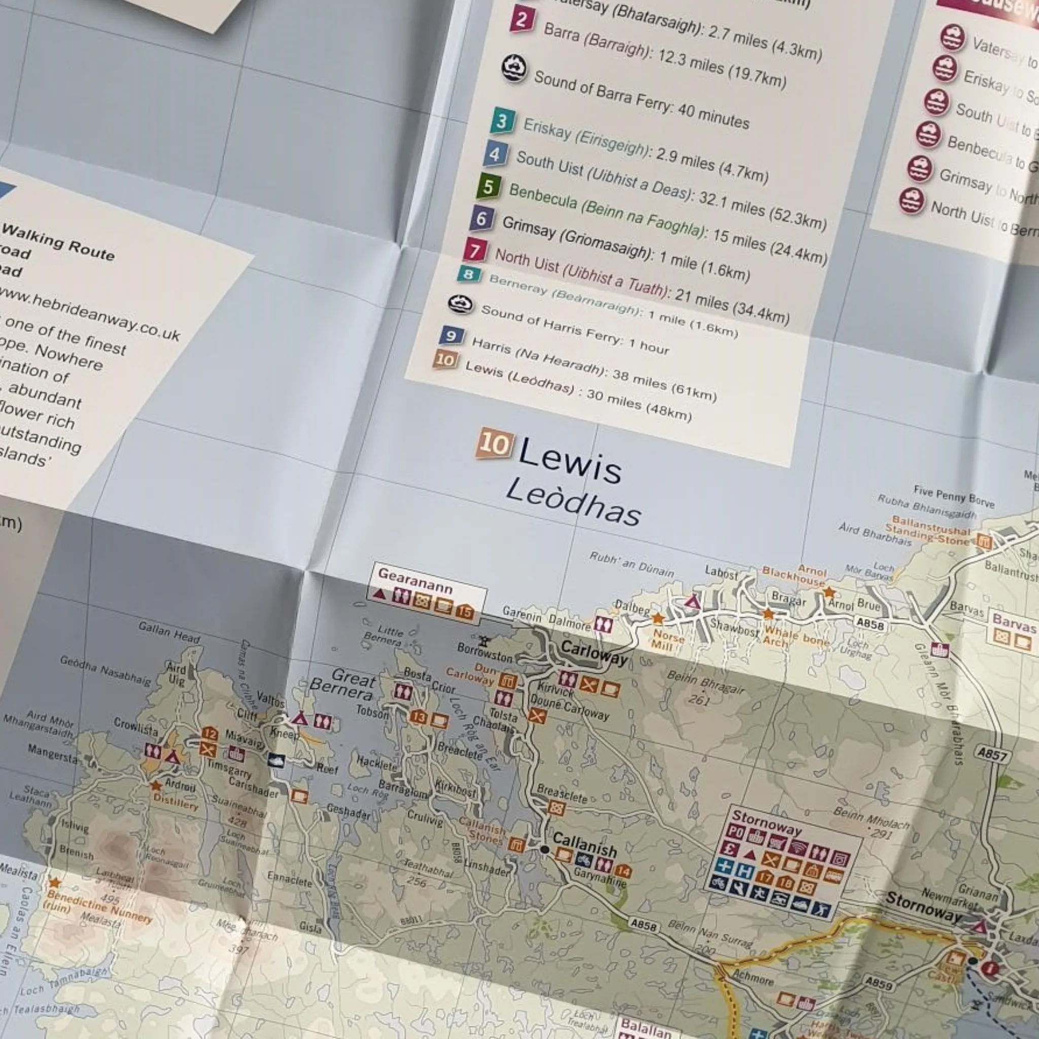 The Official Hebridean Way Walking Route Map