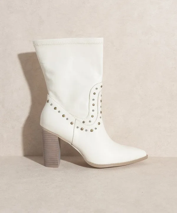 The Paris - High-cut Studded Boots