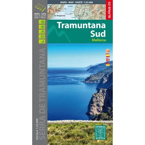 Tramuntana South Mountain Map in Mallorca