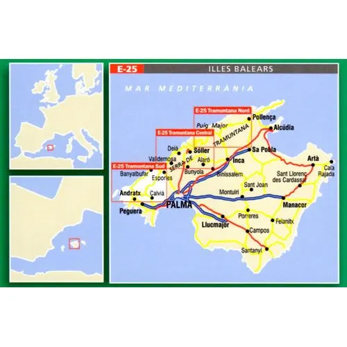 Tramuntana South Mountain Map in Mallorca