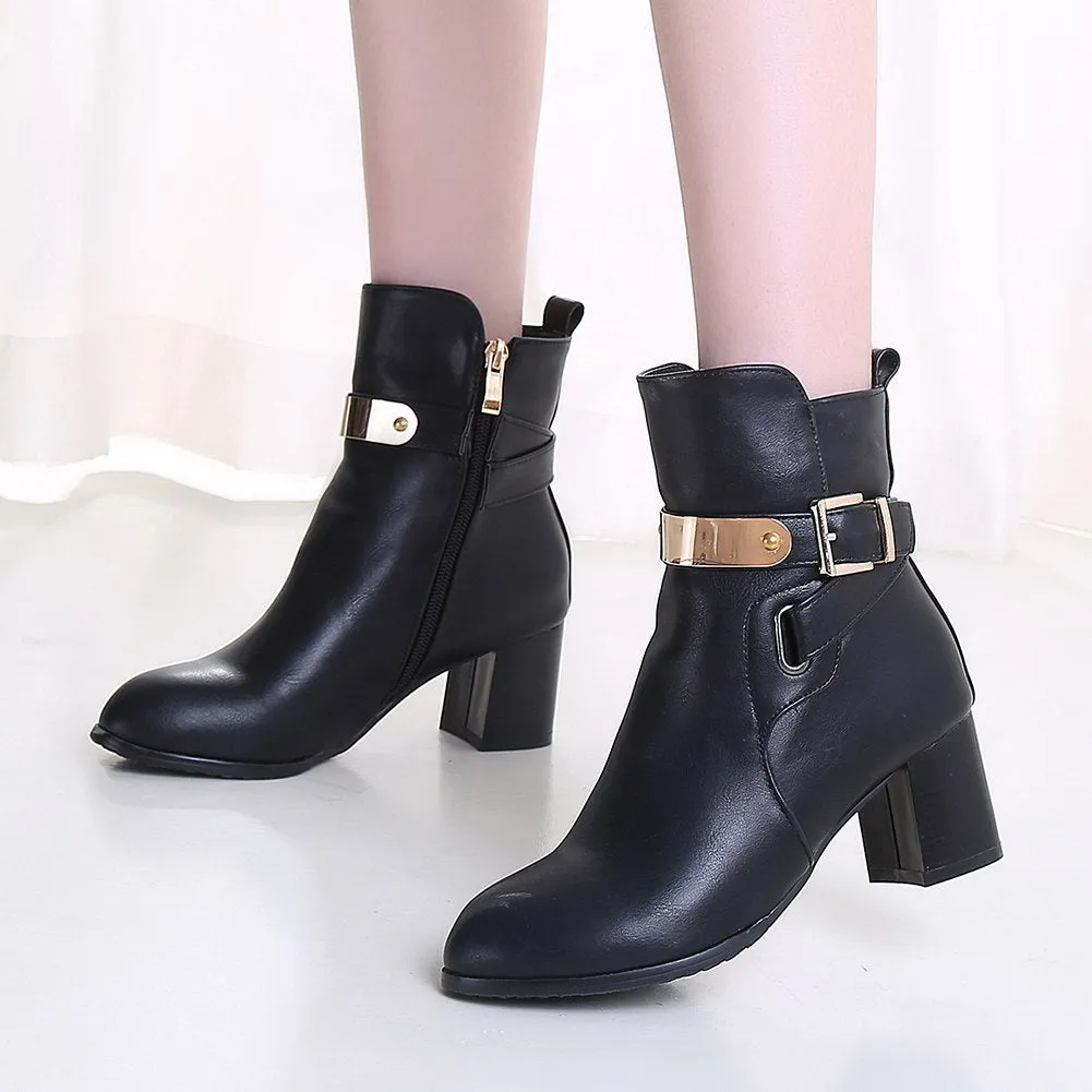 winter high Heels Ankle Boots