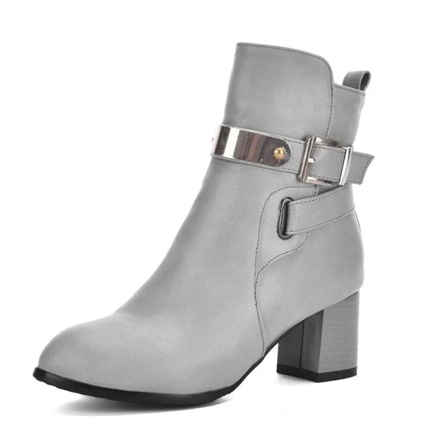 winter high Heels Ankle Boots