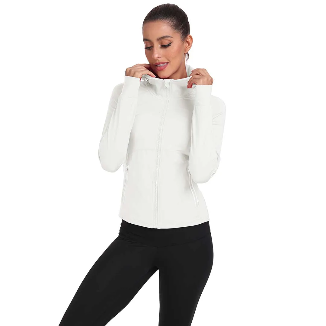 Women's Hooded Fleece Stretch Top Pocket Sweatshirt