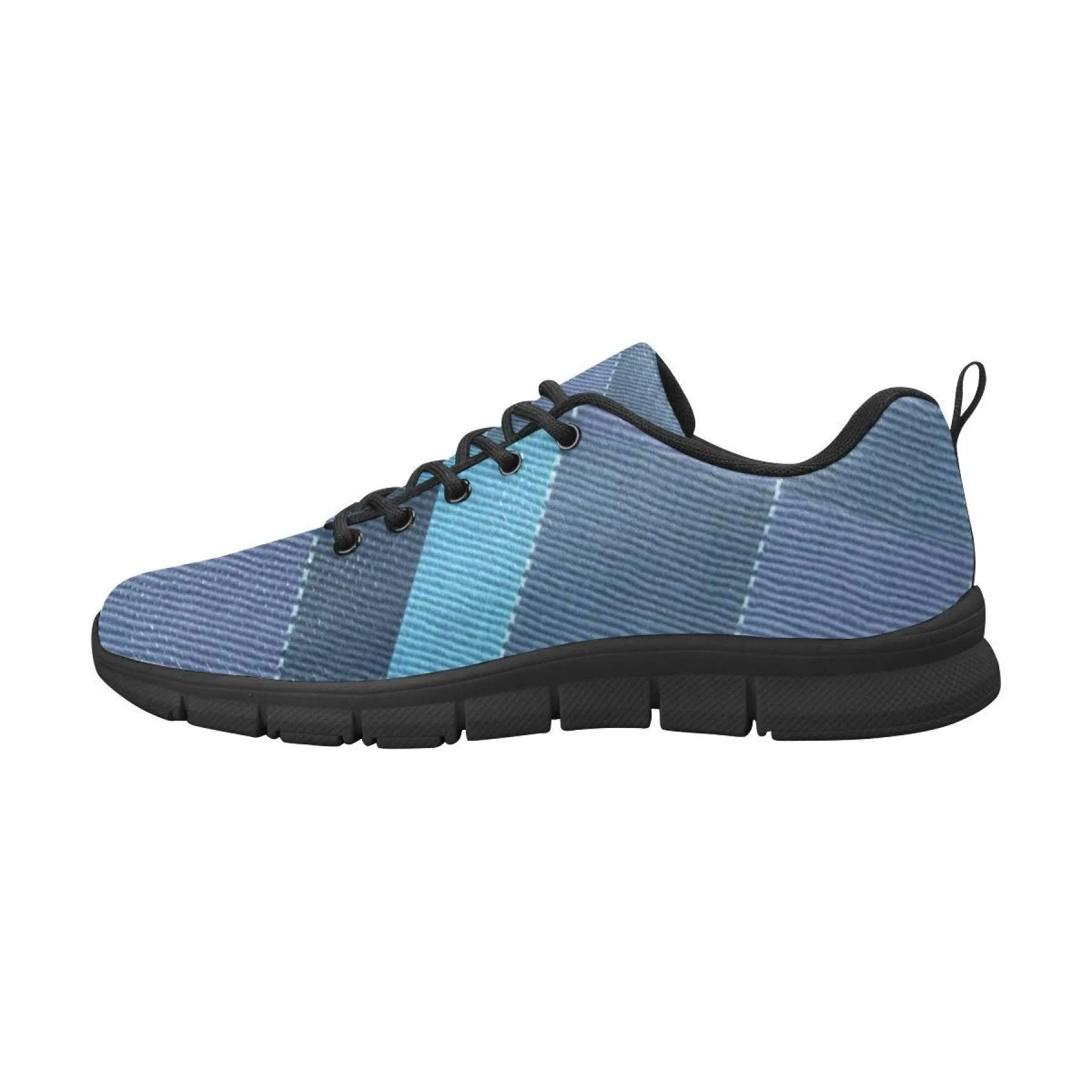 Womens Sneakers, Denim Blue Illustration Running Shoes